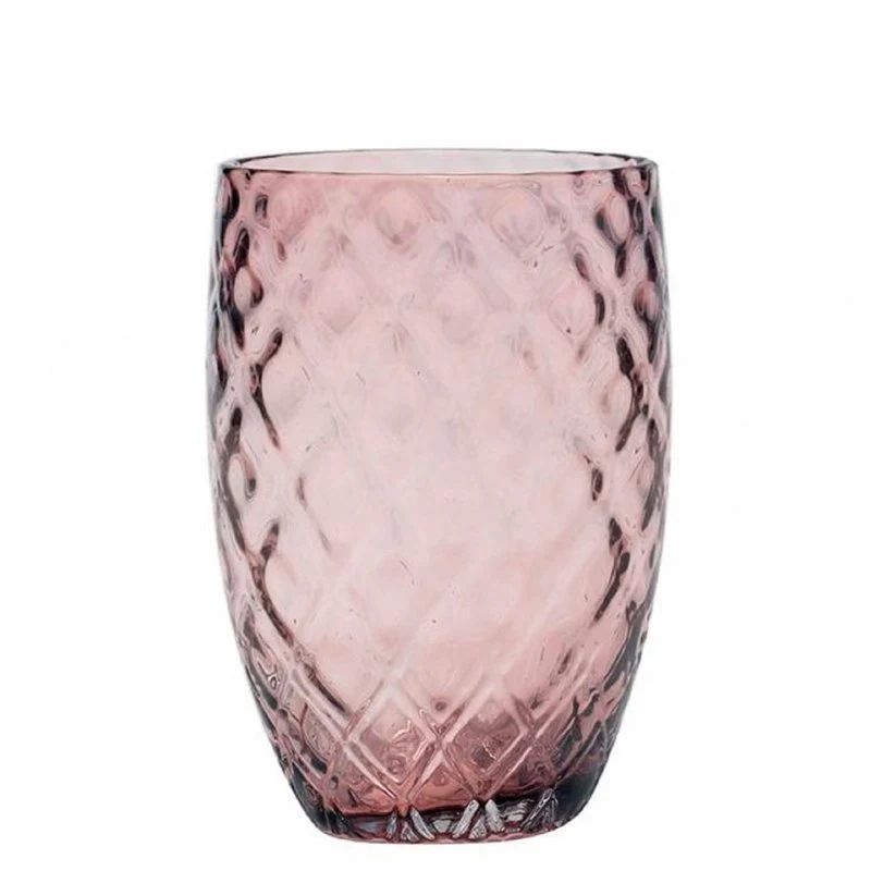 38 cl - Losanghe Bicchiere Acqua in Vetro Soffiato - Set 6 Pezzi
