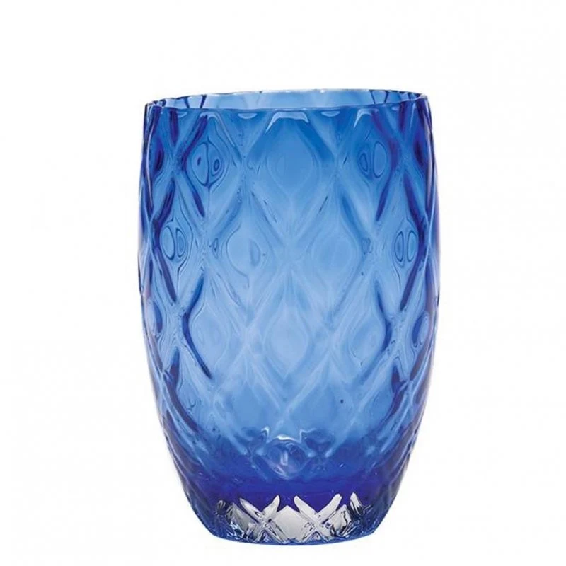 38 cl - Losanghe Bicchiere Acqua in Vetro Soffiato - Set 6 Pezzi