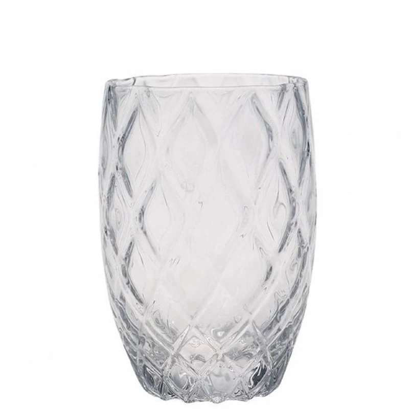 38 cl - Losanghe Bicchiere Acqua in Vetro Soffiato - Set 6 Pezzi