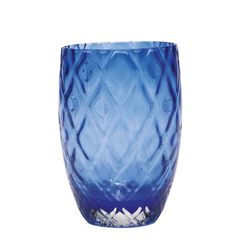 38 cl - Losanghe Bicchiere Acqua in Vetro Soffiato - Set 6 Pezzi