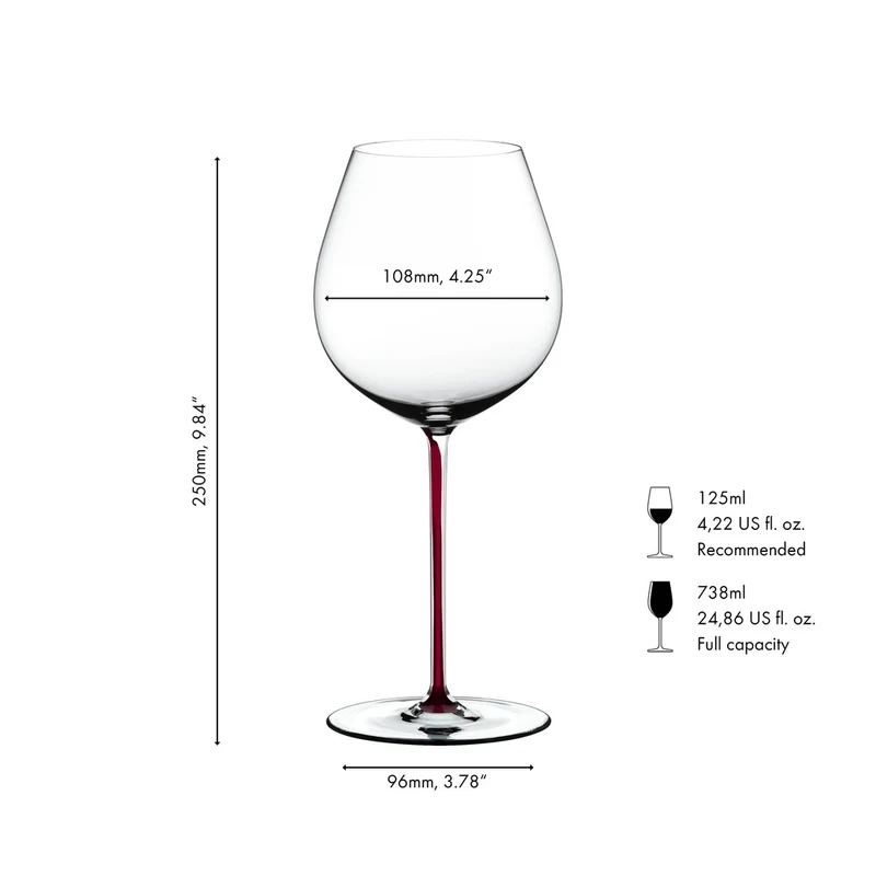 70.5 cl - Fatto A Mano Calice Degustazione Pinot Noir in Vetro