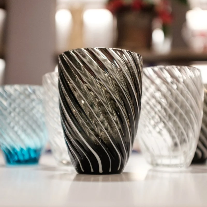 38 cl - Vertigo Bicchiere Acqua in Vetro - Set 6 Pezzi