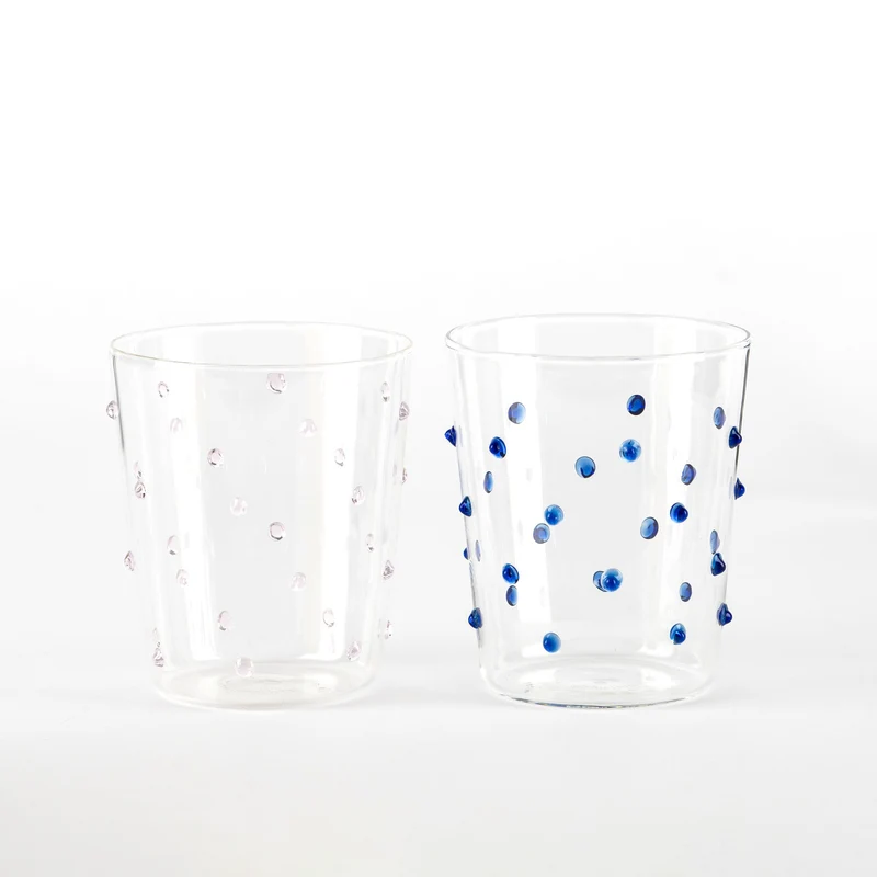 45 cl - Party Bicchiere Bibita Pallini Colorati in Vetro Borosilicato - Set 6 Pezzi