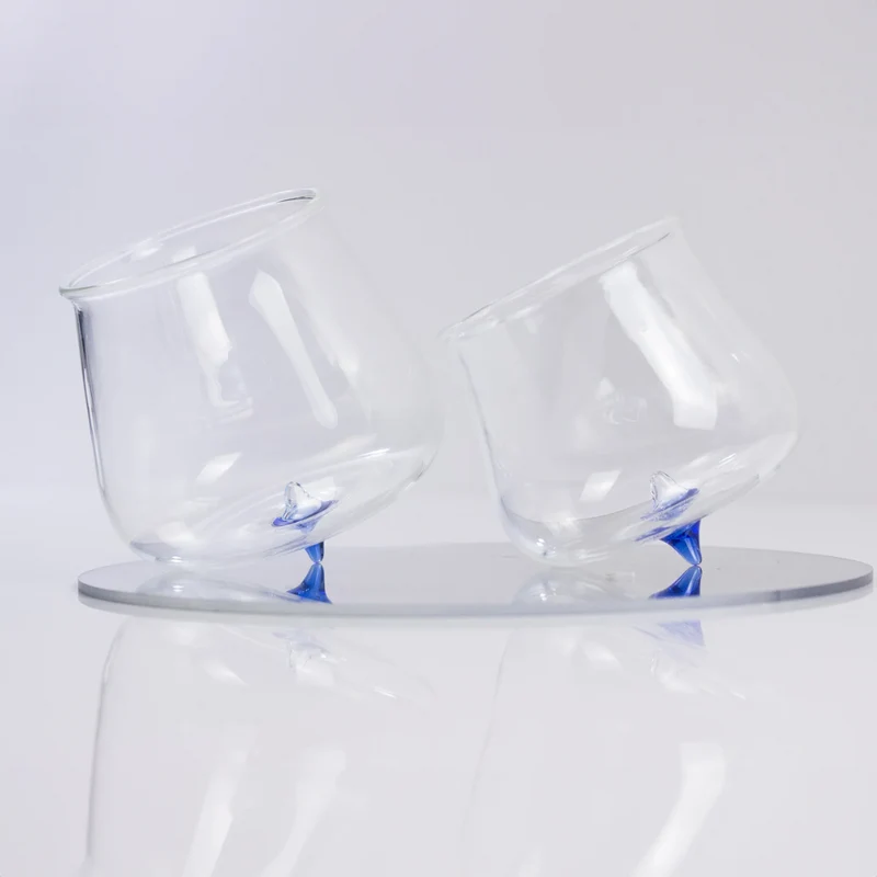 40 cl - Pirolo Bicchiere Acqua Punta in Vetro Borosilicato - Set 6 Pezzi