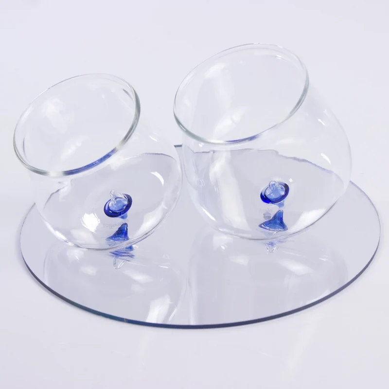 40 cl - Pirolo Bicchiere Acqua Punta in Vetro Borosilicato - Set 6 Pezzi