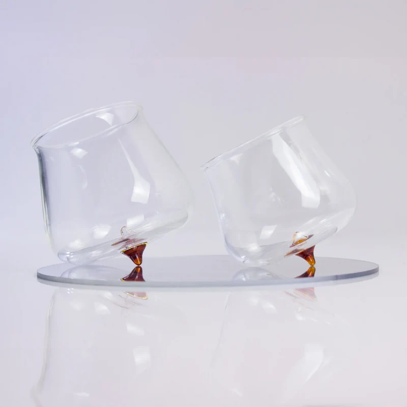 40 cl - Pirolo Bicchiere Acqua Punta in Vetro Borosilicato - Set 6 Pezzi