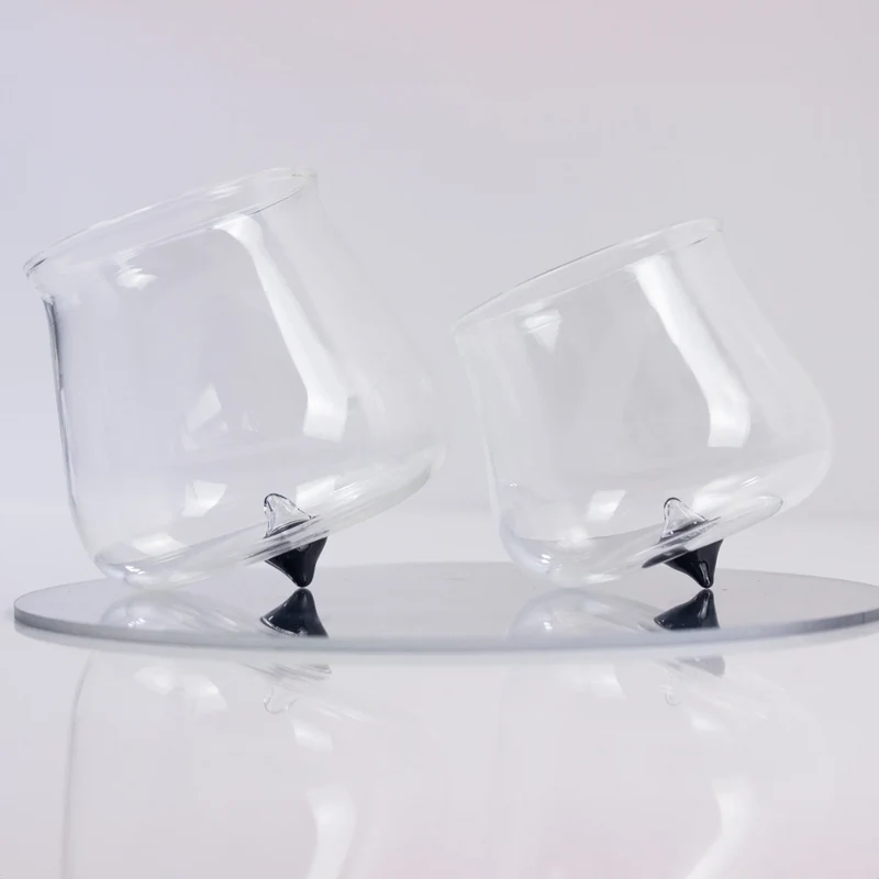 40 cl - Pirolo Bicchiere Acqua Punta in Vetro Borosilicato - Set 6 Pezzi