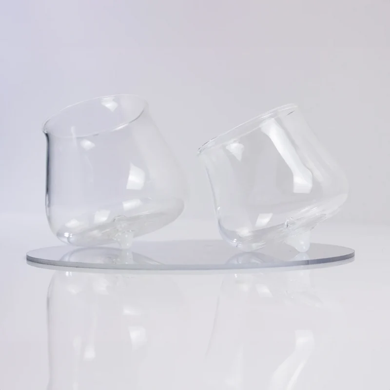 40 cl - Pirolo Bicchiere Acqua Punta in Vetro Borosilicato - Set 6 Pezzi