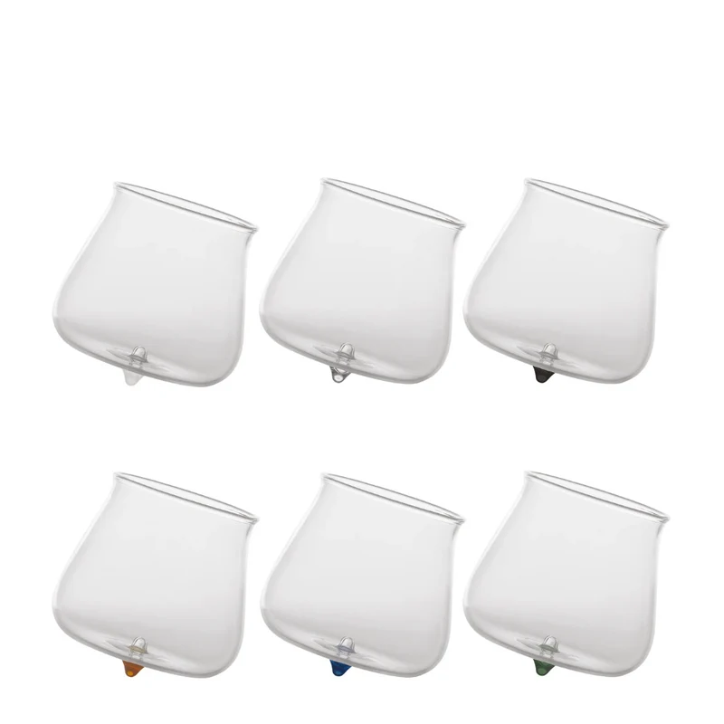 40 cl - Pirolo Bicchiere Acqua Punta in Vetro Borosilicato - Set 6 Pezzi