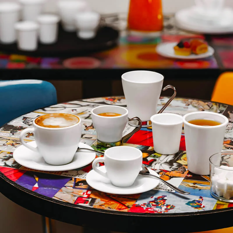 21.5 cl - Aromateca Tazza Thé in Vetro Opale - Set 6 Pezzi