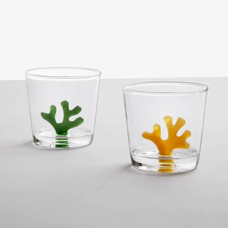 30 cl - Coral Reef Bicchiere Acqua Corallo in Vetro Borosilicato