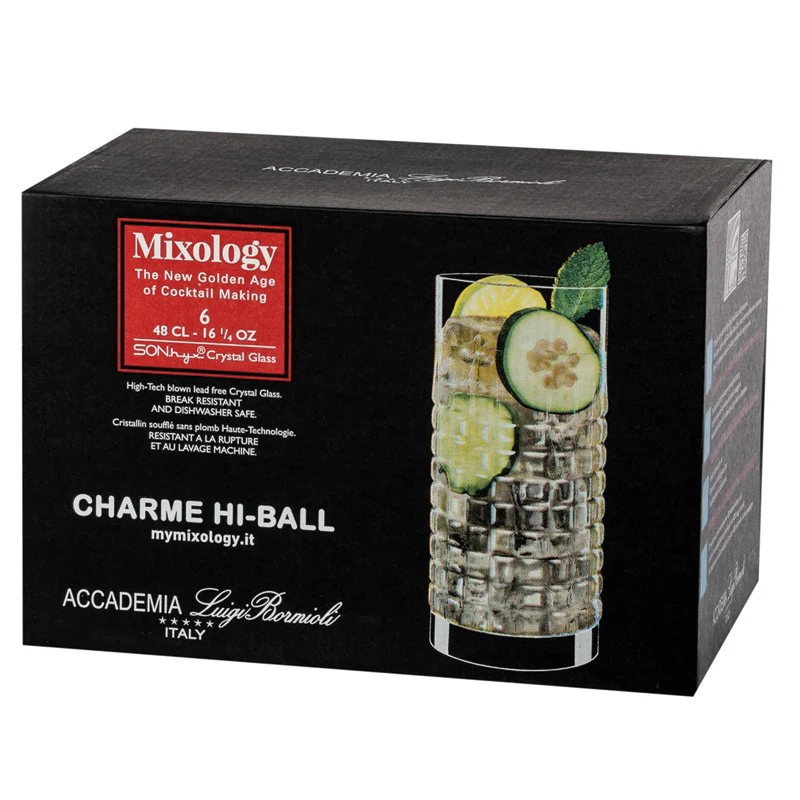 48 cl - Mixology Bicchiere Cocktail in Vetro - Set 6 Pezzi
