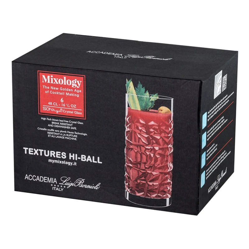 48 cl - Mixology Bicchiere Cocktail in Vetro - Set 6 Pezzi