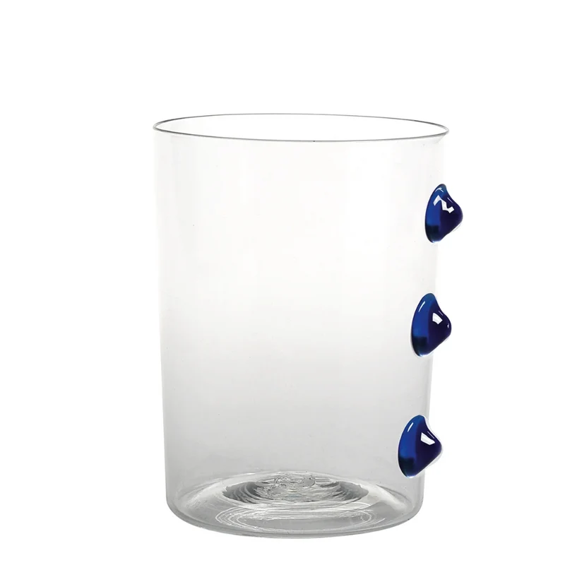 37 cl - Petoni Bicchiere Acqua 3 Punti Verticali in Vetro Borosilicato - Set 6 Pezzi