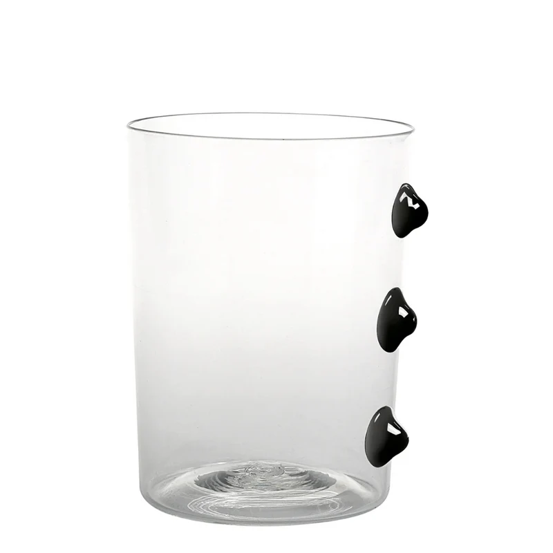 37 cl - Petoni Bicchiere Acqua 3 Punti Verticali in Vetro Borosilicato - Set 6 Pezzi