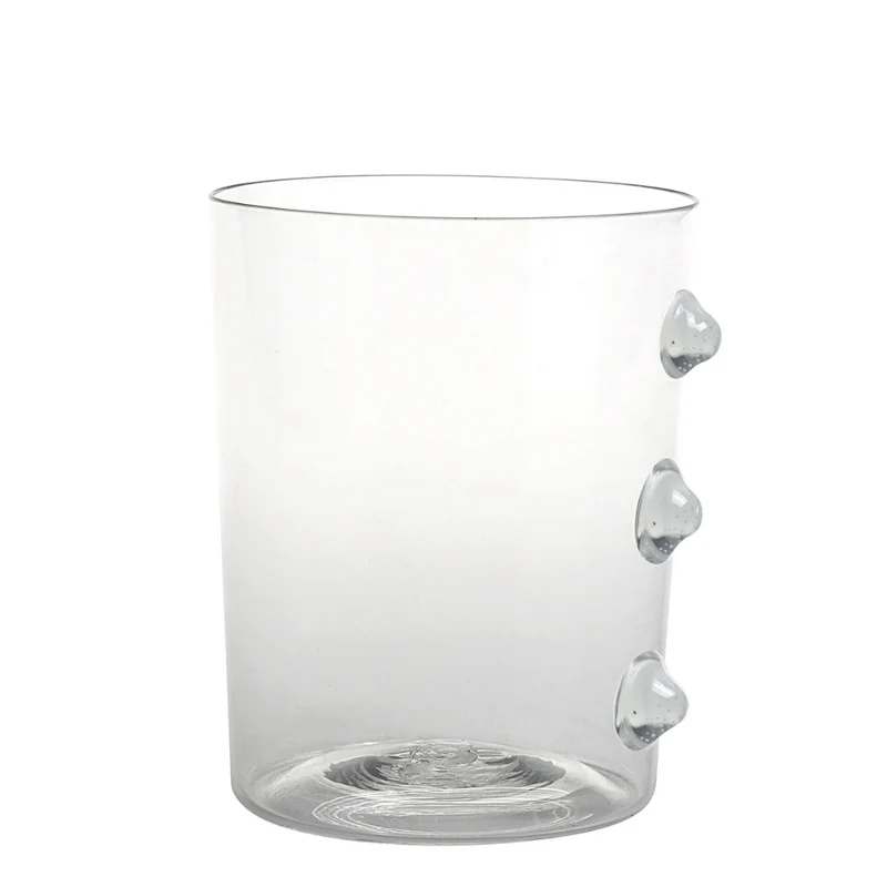 37 cl - Petoni Bicchiere Acqua 3 Punti Verticali in Vetro Borosilicato - Set 6 Pezzi