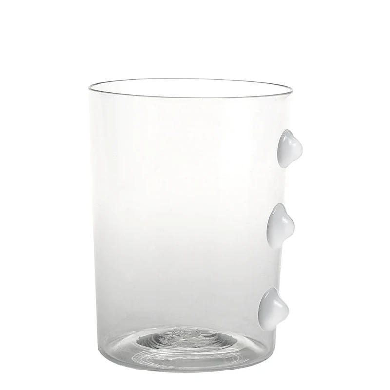 37 cl - Petoni Bicchiere Acqua 3 Punti Verticali in Vetro Borosilicato - Set 6 Pezzi