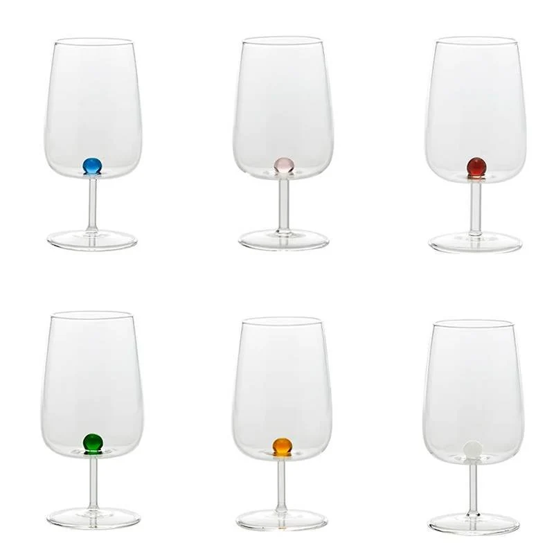38 cl - Bilia Calice Vino Multiuso Bilia Colorata in Vetro Borosilicato - Set 6 Pezzi