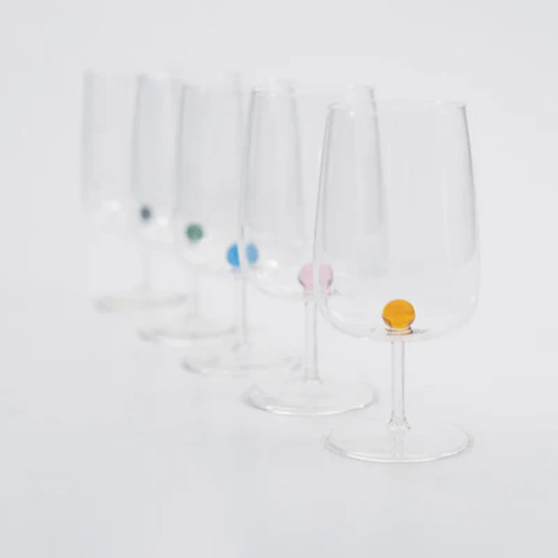 38 cl - Bilia Calice Vino Multiuso Bilia Colorata in Vetro Borosilicato - Set 6 Pezzi