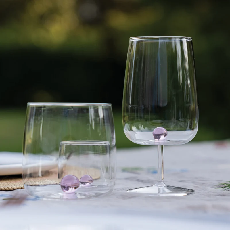 38 cl - Bilia Calice Vino Multiuso Bilia Colorata in Vetro Borosilicato - Set 6 Pezzi
