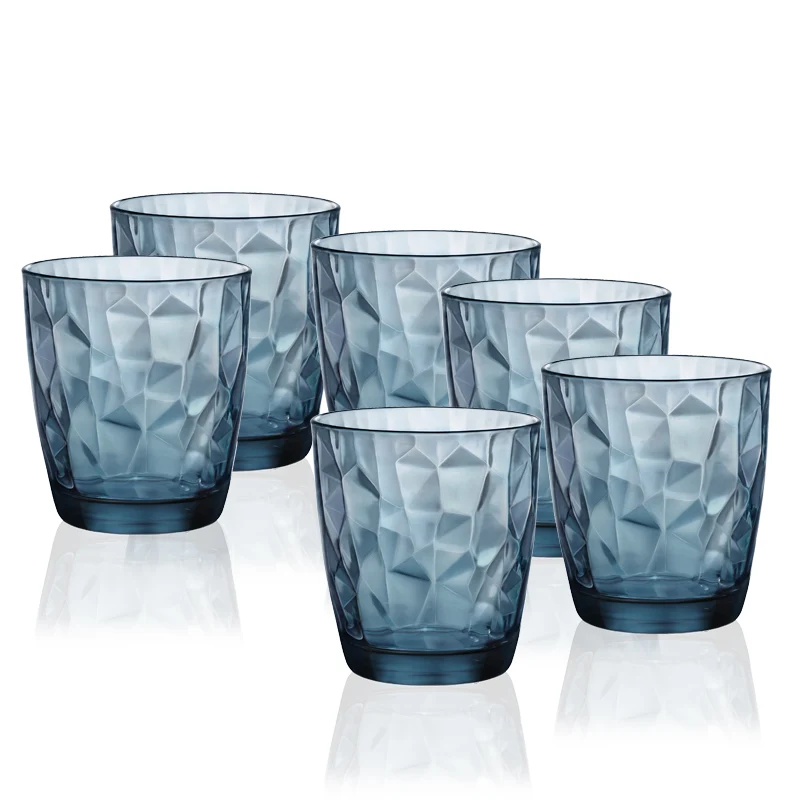 38.5 cl - Diamond Bicchiere Acqua in Vetro - Set 6 Pezzi
