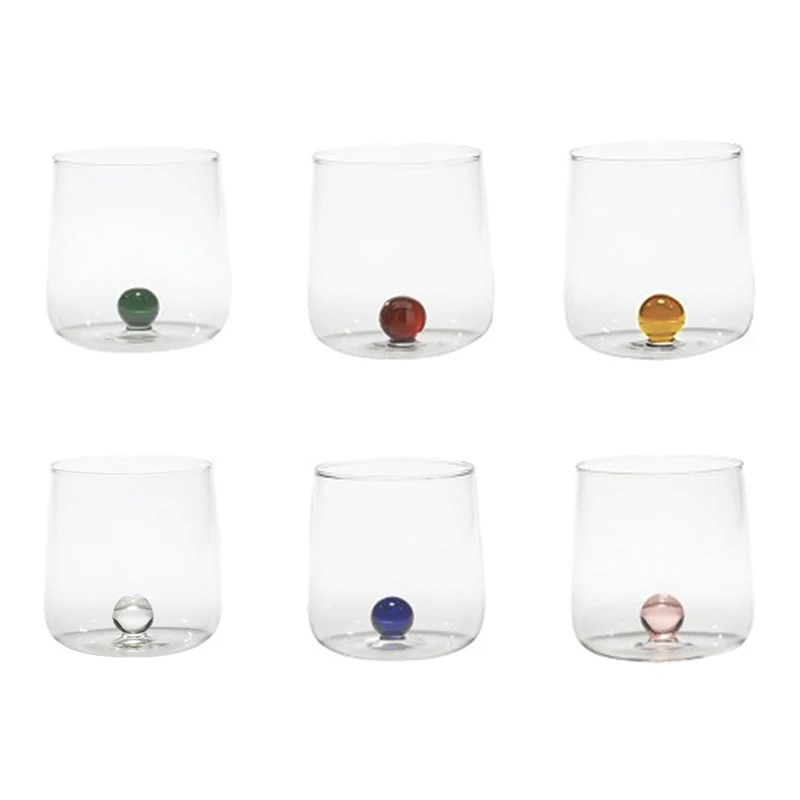 44 cl - Bilia Bicchiere Acqua Bilia Colorata in Vetro Borosilicato - Set 6 Pezzi