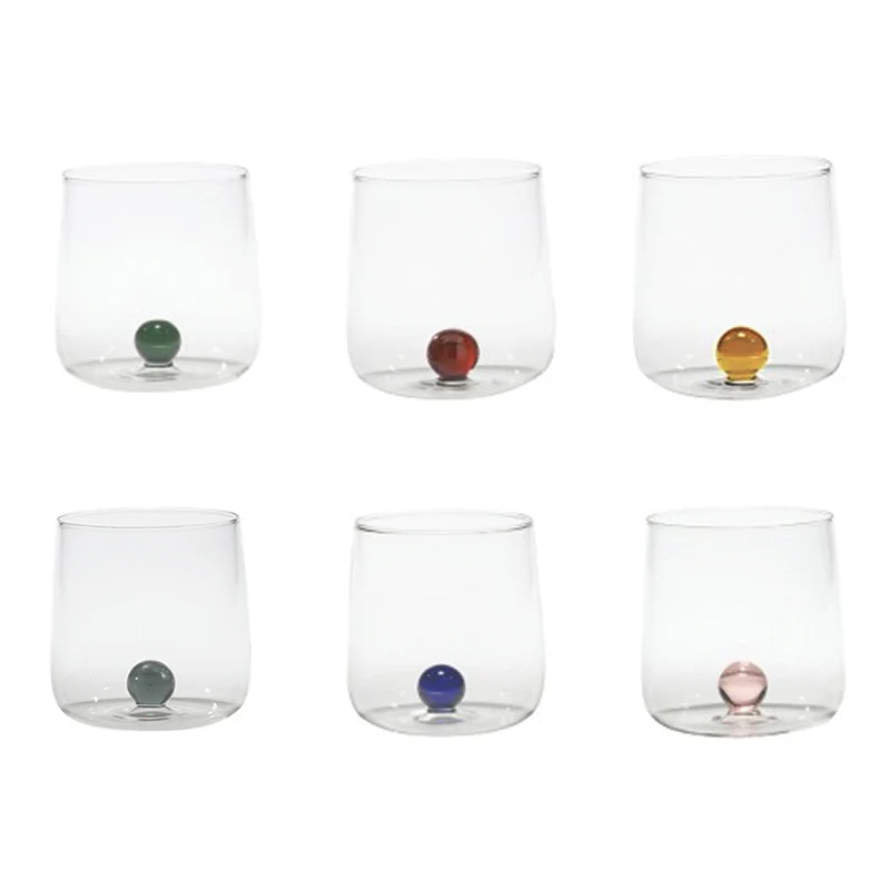 44 cl - Bilia Bicchiere Acqua Bilia Colorata in Vetro Borosilicato - Set 6 Pezzi