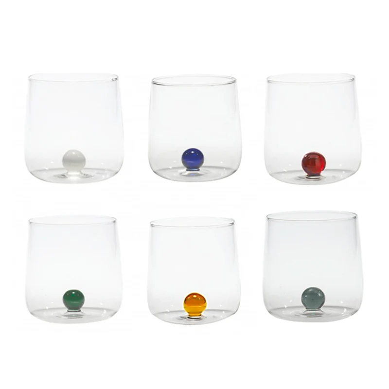 44 cl - Bilia Bicchiere Acqua Bilia Colorata in Vetro Borosilicato - Set 6 Pezzi