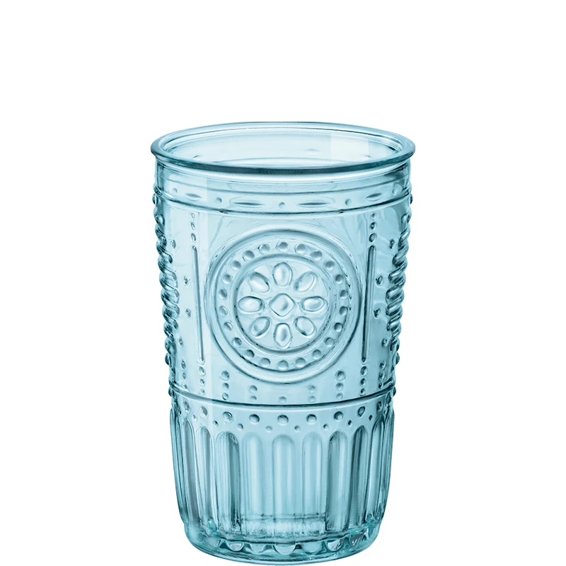 34 cl - Romantic Bicchiere Acqua in Vetro - Set 4 Pezzi