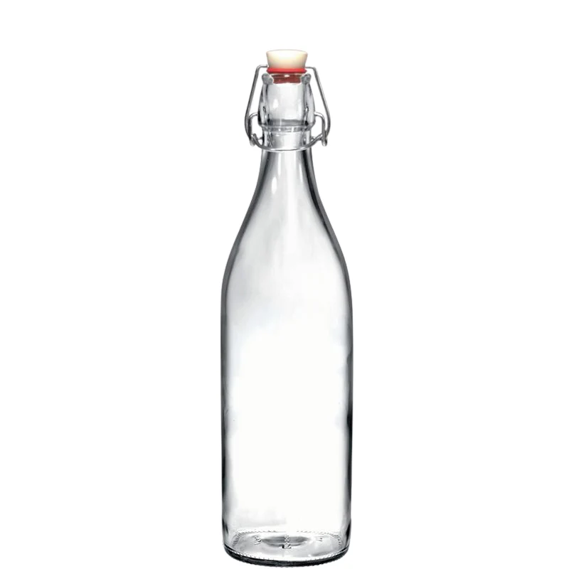 1 Litro - Giara Bottiglia Acqua in Vetro - Set 6 Pezzi