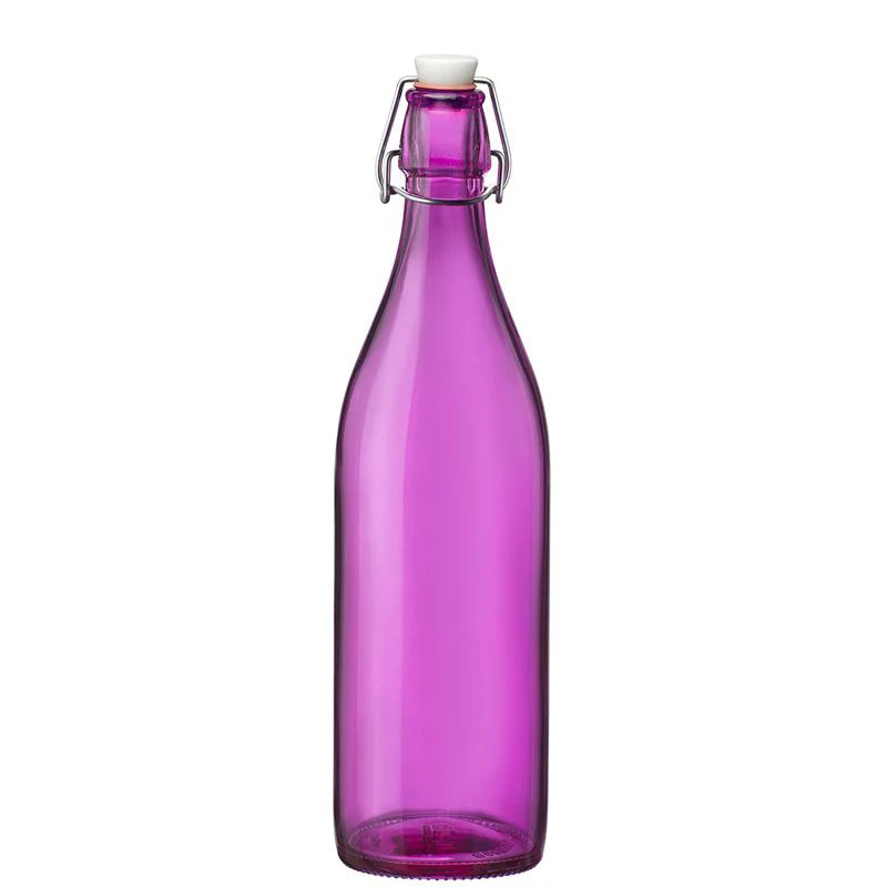 1 Litro - Giara Bottiglia Acqua in Vetro - Set 6 Pezzi