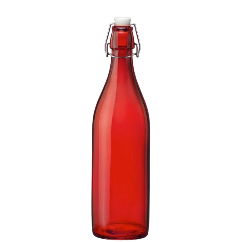 1 Litro - Giara Bottiglia Acqua in Vetro - Set 6 Pezzi